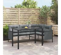 Garden Dining Table Anthracite Steel 110x54x70 cm Slatted Outdoor Patio Durable