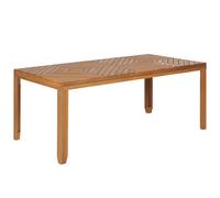 Beliani Garden Dining Table Baratti 180 Cm 90 Cm Acacia Wood Brown