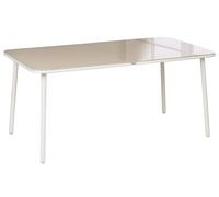 Garden Dining Table CARAVINO 160 cm 90 cm Metal Light Beige