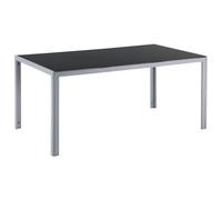 Beliani Garden Dining Table Catania 160 Cm 91 Cm Glass Black