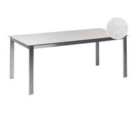 Beliani Garden Dining Table Cosoleto 180/90cm Glass White, White