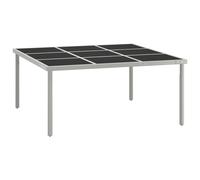vidaXL Garden Dining Table 170x170x74.5 cm Glass and Steel