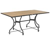 Garden Dining Table LASCARI 160 cm 90 cm Acacia Wood Light Brown