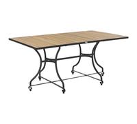Garden Dining Table LASCARI 160 cm 90 cm Acacia Wood Light Brown