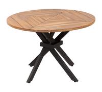 Beliani Garden Dining Table Lissone 110/110cm Acacia Wood Brown