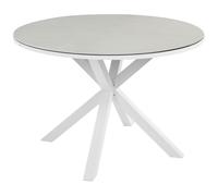 Garden Dining Table MALETTO 120 cm 120 cm Glass Taupe