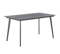 Garden Dining Table MILETO 140 cm 80 cm Glass Grey