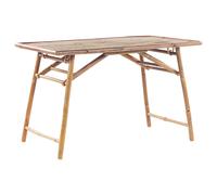 Beliani Garden Dining Table Molise 120cm 69cm Bamboo Wood Light Brown