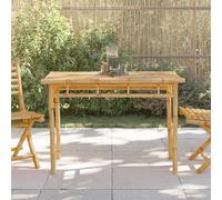 Garden Dining Table Natural Bamboo 110x55x75 cm Rustic Patio Outdoor Durable top