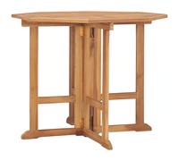 Garden Dining Table Natural Teak 90x90x75 cm Solid Teak Wood Foldable Kiln Dried