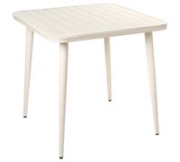 Garden Dining Table NATURNO 80 cm 80 cm Metal Light Beige