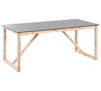 Garden Dining Table NOTTERI 180 cm 90 cm Concrete Grey