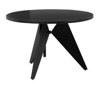 Garden Dining Table OLMETTO 83 cm 110 cm Glass Black
