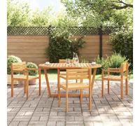 Garden Dining Table Oval 150x90x75 cm Solid Wood Acacia Berkfield Home Brown One Size