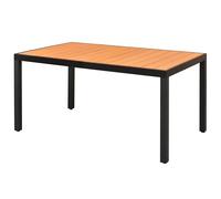 Garden Dining Table Patio Outdoor Dinner Table WPC Aluminium Brown vidaXL