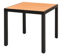 Garden Dining Table Patio Outdoor Dinner Table WPC Aluminium Brown vidaXL