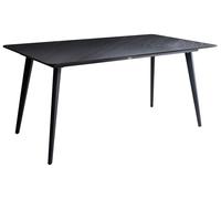Garden Dining Table RODALLO 160 cm 90 cm Stone Black Marble