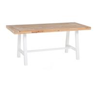 Garden Dining Table SCANIA 170 cm 80 cm Acacia Wood White