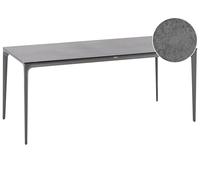 Garden Dining Table SOVARETO 180 cm 90 cm Stone Effect Dark Grey