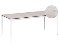 Beliani Garden Dining Table Sovareto 180 Cm 90 Cm Wood-Like Light Grey