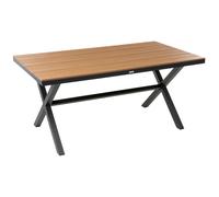 Garden Dining Table TIANO 160 cm 90 cm Metal Black