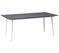 Garden Dining Table TOLENTINO 180 cm 90 cm Marble Effect Grey Marble