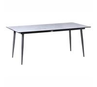 Garden Dining Table TOLENTINO 180 cm 90 cm Stone Effect Light Grey
