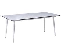 Garden Dining Table TOLENTINO 180 cm 90 cm Stone Effect Light Grey
