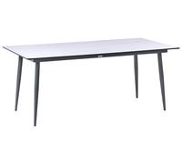 Garden Dining Table TOLENTINO 180 cm 90 cm Stone Effect Travertine Effect