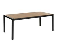 Beliani Garden Dining Table Vernio 180/90cm Metal Brown/ Black