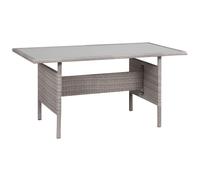Garden Dining Table VITERBO 145 cm 80 cm Glass Light Grey