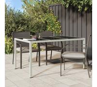 Garden Dining Table White 150x90x75 cm Poly Rattan Berkfield Home Multi One Size