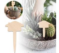 Garden DIY Wooden Hangs for Identification Handmade Crafting Supplies Versatile Lightweight Project Labels 10PCS (D, One Size)