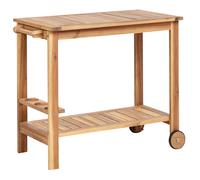 Garden Drinks Trolley SASSARI II Certified Acacia Wood Light Brown