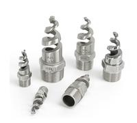 Garden Drip Irrigation System Accessories External Thread 316L Stainless Steel Spiral Nozzle Sprinkler Garden Lawn Irrigation Watering Nozzle 10 Pieces 1"