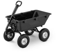 Garden Dump Cart 550 kg Tiltable 150 L - Garden Trolley Carts by Hillvert Black