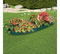 Garden Edging 10pcs Green PP Panels 65x15 cm Decorative Lawn Border Heavy Fence