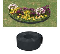 Garden Edging 20 m x 20 cm Black Flexible PE Lawn Border Edging 2pc Durable