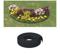 Garden Edging 2pcs Black 10m x 10cm Polyethylene PE 2mm Flexible Lawn Border Set