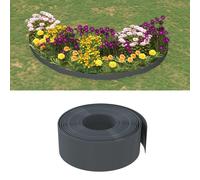 Garden Edging 2pcs Grey 10m x 10cm PE 2mm Flexible Lawn Border Strip Heavy Duty