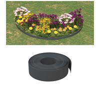 Garden Edging 2x10m Grey 15cm Polyethylene Flexible Lawn Border UV-resistant 2mm