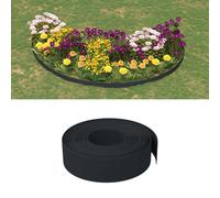 Garden Edging Black PE Flexible 20m x15cm Lawn Border Easy Insert Outdoors Flex