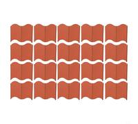 Garden Edging Border 20 Pack Flexible Plastic Lawn Edging Strips Interlocking Landscape Fence for Flower Bed Yard Driveway Outdoor Barrier White Red Green Black(red)