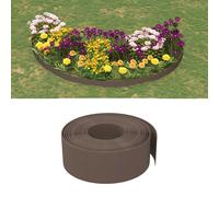 Garden Edging Brown 3pc 10m x 20cm PE Flexible Lawn Border, 2mm Thick OutdoorUse