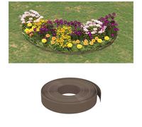 Garden Edging Brown 4pcs 10m x10cm PE Flexible 2mm Lawn Border Roll Set 4pcPacks