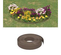Garden Edging Brown PE 20m x 10cm Flexible 2mm Lawn Border Edges 2pcsEasyInstall