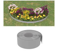 Garden Edging Grey 10m x 10cm PE Flexible 2mm Lawn Border 2pcs UV-Resistant Pack