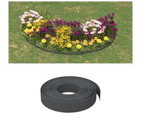 Garden Edging Grey 4pcs 10m x10cm Polyethylene PE 2mm Flexible Lawn Border Kit