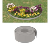 Garden Edging Grey PE 2 x 10m x 10cm 2mm Flexible Landscape Border for Beds
