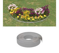 Garden Edging Grey PE 2x10m x 10cm 2mm Flexible Lawn Border for Beds Paths Ponds